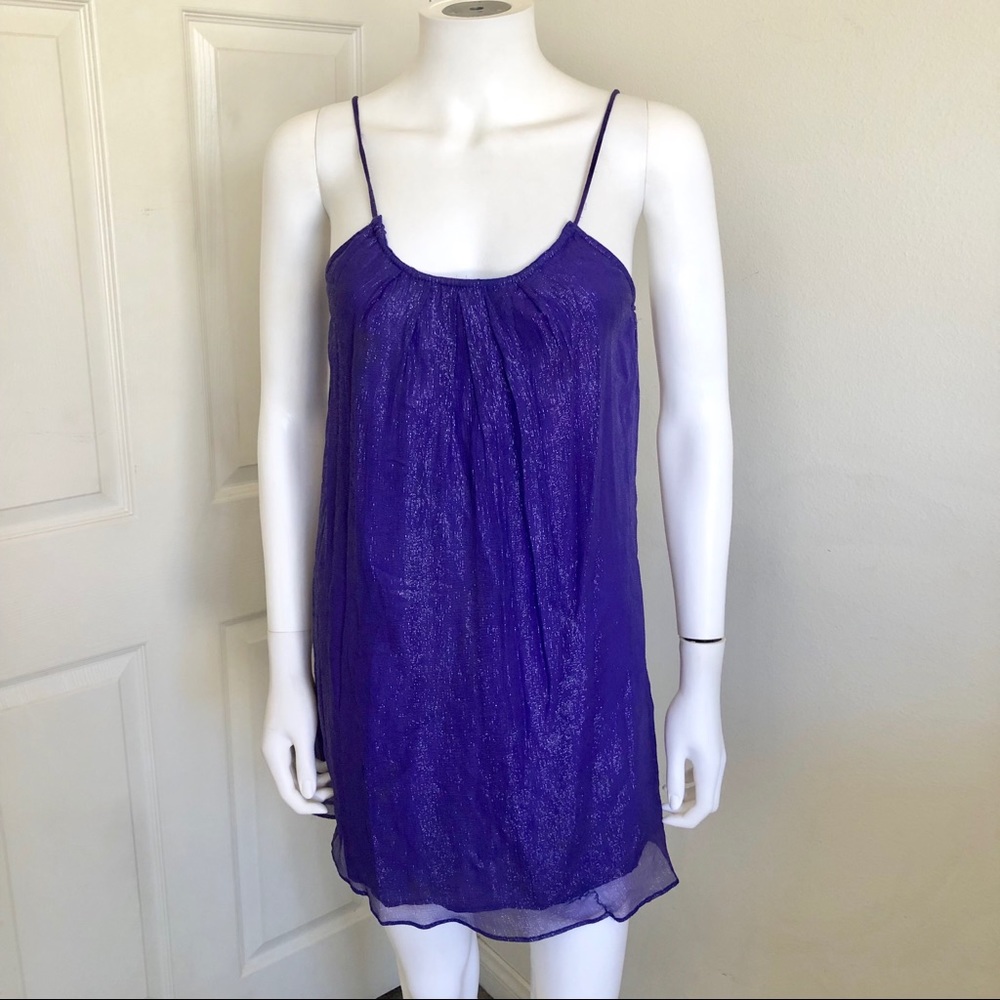 RORY BECA purple blue slip dress size XS